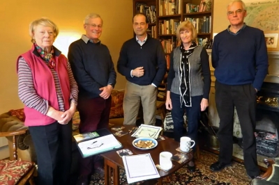 From left, Emsworth Residents Association chairwoman Jo Dyer, Andrew Norton from Warblington Residents Association and Denvilles Residents Association, MP George Hollingbery, alliance chairwoman Ann Buckley and Charles Ash, the planning spokesman for the alliance