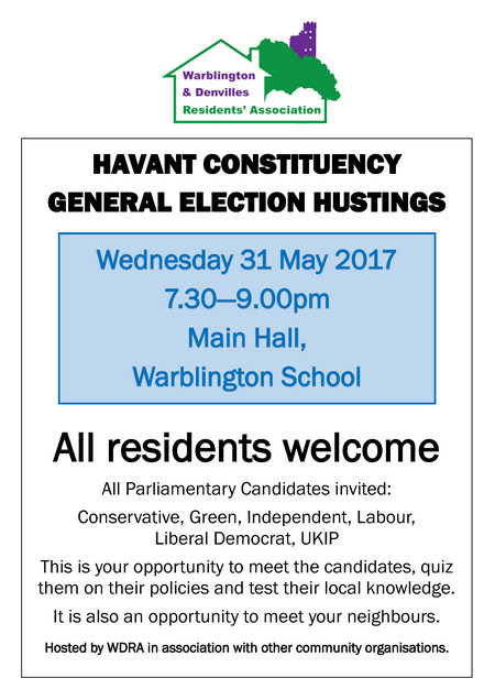 Havant Constituency General Election Hustings « Havant Friends of the Earth